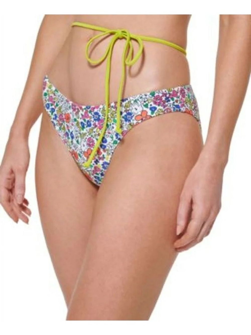 Floral Print MSRP $58 Tommy Hilfiger High Leg Cheeky Bikini Bottom size M